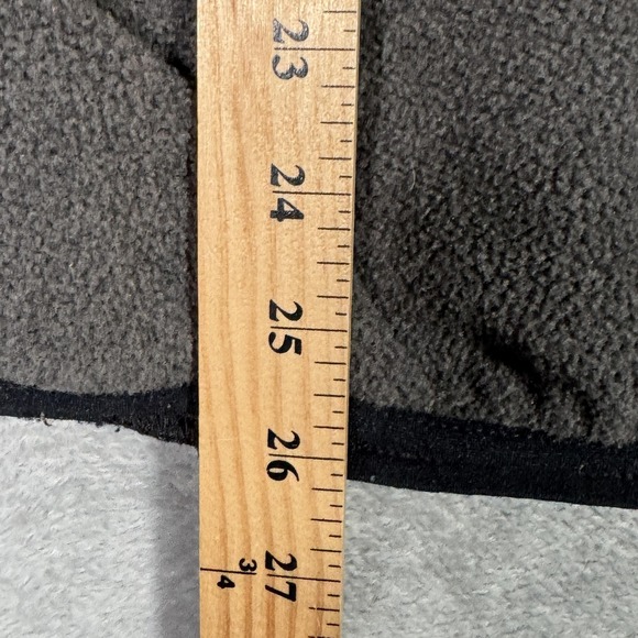 Vintage LL Bean Jacket Mens Large Gray Fleece T Snap Pullover Elastic Hem 90s - Picture 6 of 8